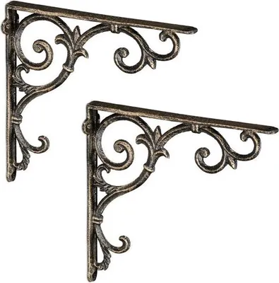 Image de Lot de 2 supports d'étagère au look vintage