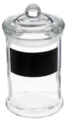 Produktbild von Glaskrug + schieferfarbenes etikett 0,12l - 5 five simply smart