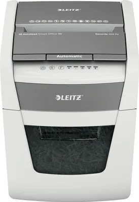 Produktbild von Leitz Autofeed 50X P4 Small Office Aktenvernichter Kreuzschreddern 55 dB 22 cm Weiß