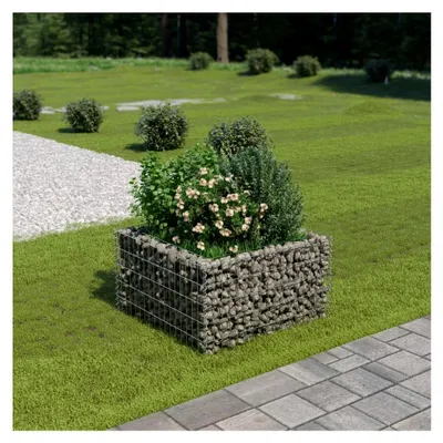 Produktbild von Gabion Hochbeet aus verzinktem Stahl, 90 x 90 x 50 cm