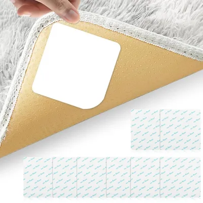 Teppichstopper 8 Stück, 10x10 cm, selbstklebend, Antirutsch