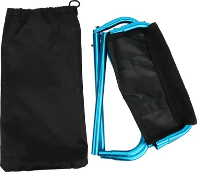 Produktbild von Blau Outdoor Mini Klapphocker Tragbares Camping -Aluminiumlegierung faltbarer Stuhl zum Angeln Klettergrill