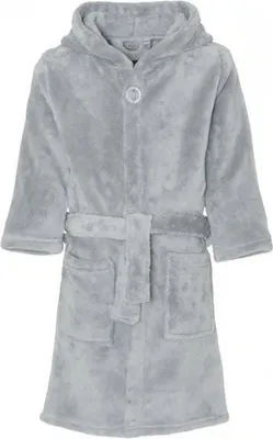 Produktbild von bademantel Junior Polyester grau Größe 158/164