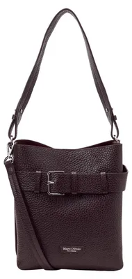 Produktbild von Marc O'Polo Leder Schultertasche Umhängetasche Brinni Bucket Bag Black Cherry dunkelbraun