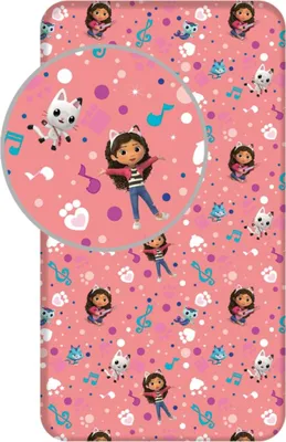 Produktbild von Gabby's Dollhouse Bettwäsche Spannbetttuch 90x200+25 cm für das Kinderzimmer
