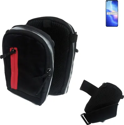 Produktbild von K-S-Trade Outdoor Gürteltasche Holster Umhängetasche kompatibel mit Oppo Find X3 Lite schwarz Handy Tasche Case travelbag Schutz Hülle Handy Hülle