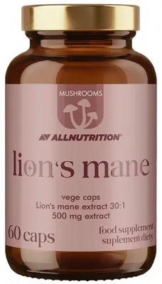 Produktbild von ALLNUTRITION Mushrooms Lion's Mane 60 Kapseln Extrakt Hericium erinaceus Gedächtnis, Konzentration