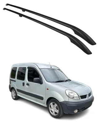 Image de Barres de toit longitudinales pour Renault Kangoo 1996-2007 L1 Aluminium Noir