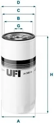 Produktbild von Kraftstofffilter UFI 24.348.00 für FORD Cargo Filtereinsatz