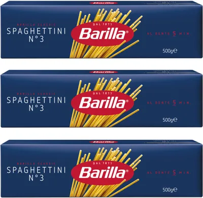 Produktbild von Barilla Spaghettini Nummer 3 Hartweizennudeln Pasta 500g 3er Pack