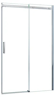 Produktbild von AICA Schiebetür 100x195cm,6mm ESG-Glas,Komplett Chrom-Optik,mit Griff & Dichtung,Nischentür Dusche ,links/rechts montierbar