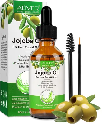 Produktbild von Jojobaöl Haaröl Hautöl Massage Haarpflege Hautpflege kaltgepresst Bio Vegan 60ml