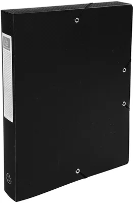 Produktbild von Archivbox blickdicht Polypropylen DIN A4 40mm Schwarz Exacompta Exabox