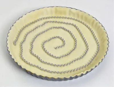 Produktbild von Wiederverwendbarer Edelstahl-Tortenring, 180 cm lang, zum Blindbacken