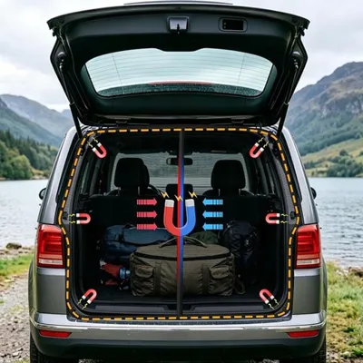 Produktbild von PromoHome® Magnetisches Insektenschutznetz für VW T5 T6 Hecktür – Fliegengitter mit starkem Magnetverschluss für Camping und Sonnenschutz