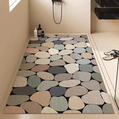 Produktbild von Duschmatte 120 x 80 cm aus weichem PVC, mit Abflusslöchern, hohe Atmungsaktivität, für Nassbereiche