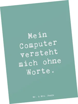 Produktbild von Mr. & Mrs. Panda Postkarte Spruch Verständnisvoller Softwareentwickler - Meeresbrise - Geschenk, Ansichtskarte, Interaktion, Softwareentwicklung, Programmierer, Grußkarte
