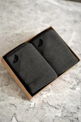 Produktbild von Klud Küchentücher Waffelmuster - 2er Set - 50 x 70 cm - Charcoal - Hochabsorbierend und Schnelltrocknend