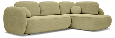 Imagen del producto de Sofá cama rinconera con arcón Olemo derecha Lino dorado