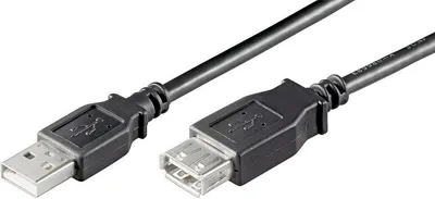 Zdjęcie produktu dla Microconnect USBAAF5B, 5 m, USB A, USB A, USB 2.0, Męska/Żeńska, Czarny