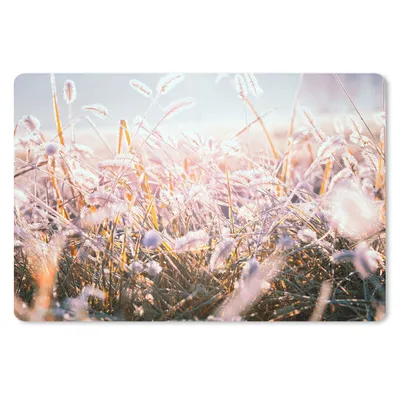 Produktbild von MuchoWow® Mauspad Mousepad Gras - Sonne - Winter - Schnee 27x18 cm - Mousepads - Maus Mat - Pad - Mausunterlage - Büroartikel - Desk Matten