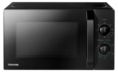 Produktbild von Toshiba MW2-MG20PE(BK) Mikrowellenherd 700 W mit knuspriger Grill- & Kombigarfunktion, 5 Leistungsstufen, 1000 W Grillleistung, Schwarz – 20L Grill