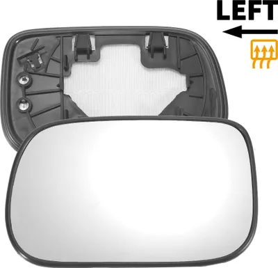 Image de Verre De Rétroviseur Intérieur C?té Gauche De Remplacement Avec Plaque De Support Chauffé En Verre Blanc Pour Honda Civic 2001-2005.