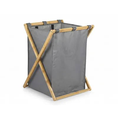 Produktbild von Wäschekorb aus Bambus - 48 Liter - Faltbar & platzsparend - Abnehmbarer Wäschesack - Robust & stabil - Ideal für Schlafzimmer, Badezimmer & Kinderzimmer - Wäschesammler