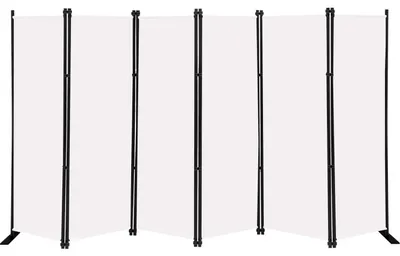 Obrázok produktu pre Paravent, 6-dielny, béžová farba, rozmer 304 x 183 cm