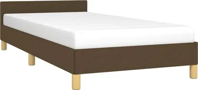 Produktbild von vidaXL Bettgestell ohne Matratze Dunkelbraun 90x200 cm Stoff