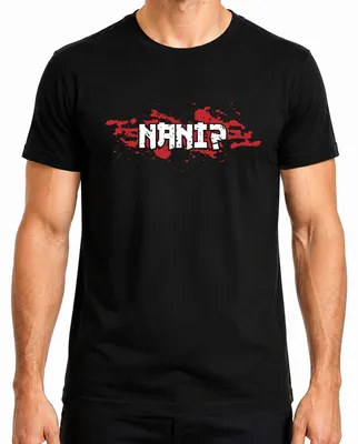 Imagen del producto de Camiseta para hombre, diseño "NANI?", estilo anime, manga, otaku, con motivos japoneses y elementos de videojuegos, color negro, talla XL