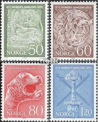 Produktbild von Briefmarken Norwegen 1972 Mi 639-642 (kompl.Ausg.) postfrisch Reichsgründung