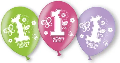 Produktbild von Luftballons 1. Geburtstag Mädchen Sweet Birthday Girl