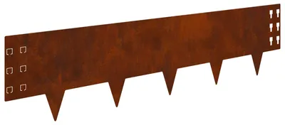Obrázok produktu pre vidaXL Ohraničenie trávnika, 20 ks, 100 x 25 cm, oceľ, hrdzavá