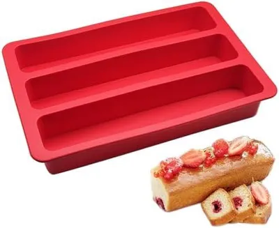 Produktbild von Brotbackform Silikon 29 x 19 x 5 cm Backform Silikon Kastenform Bread Baking Mould Kastenbackform für Brot Kuchen Brownies (Rot)