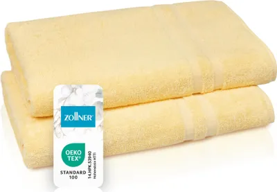 Produktbild von Saunatücher 2er Set, 70x180 cm, Baumwolle, 450g/qm, gelb