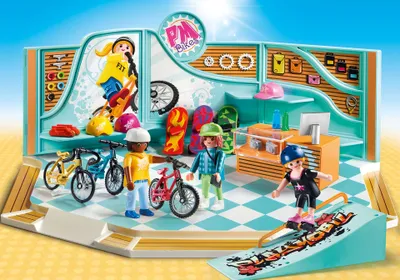 Image de PLAYMOBIL 9402 Magasin de vélos et de patins à roulettes