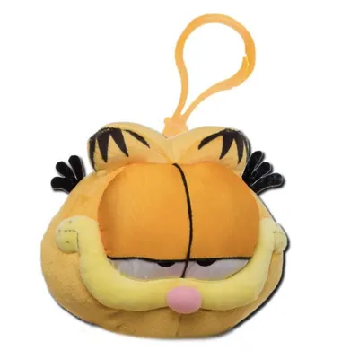 Immagine prodotto di Portachiavi in peluche Garfield 10 cm - iconico gatto dei cartoni animati realizzato in peluche, ideale come regalo e accessorio per chiavi, borse e zaini