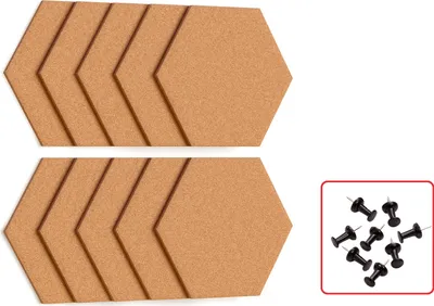 Produktbild von Sechseckiges Pinnwand, Wabenform 15x17 cm - 10 Stk.