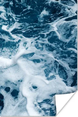 Produktbild von MuchoWow® Poster Wellen - Wasser - Meer - Schaum 60x90 cm - Wanddekoration