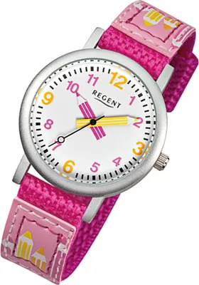 Produktbild von Regent Armbanduhr pink F-730 Kinder Analog-Quarzuhr URF730