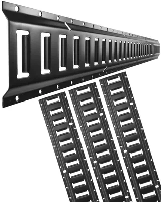 Zdjęcie produktu dla Zestaw szyn VEVOR E-Track, stalowe szyny o długości 1,52 m, 4-pak, nośność do 914 kg, solidne szyny ze śrubami do garaży, samochodów dostawczych, przyczep, pasów mocujących do motocykli, mocowań ATV