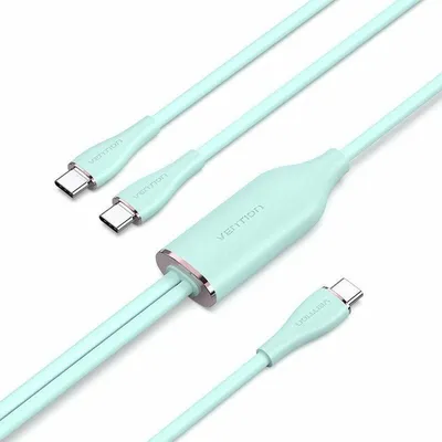Produktbild von Vention CTMPG, 0,5 m, USB C, 2 x USB C, USB 2.0, 0,48 Gbit/s, Grün