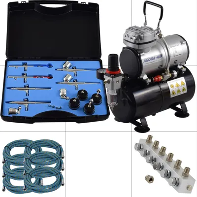 Produktbild von Agora-Tec® Airbrush Komplett-Set PROFI XXII.1