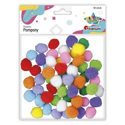 Produktbild von Polyester Pompons 20mm Mix 60Stk