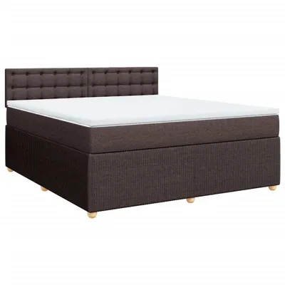 Produktbild von Boxspringbett mit Matratze Dunkelbraun 180x200 cm Stoff