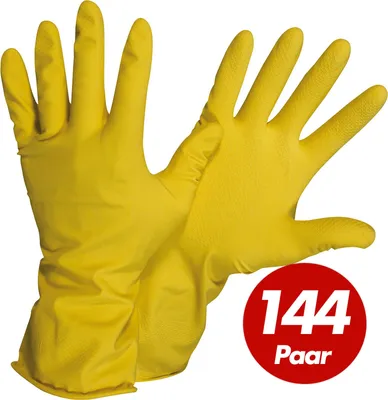 Produktbild von NITRAS 3220 Haushaltshandschuhe Größe 10 - velourisiert, Naturlatex, sicherer Griff - VPE 144 Paar Größe:10