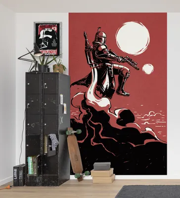 Produktbild von Komar Vlies Fototapete - Star Wars Boba Fett The Bounty Hunter - Größe 150 x 250 cm