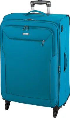 Produktbild von Rollen Koffer Leicht 110 Liter Trolley groß 76 cm Stoffgepäck Hell Blau Bowatex