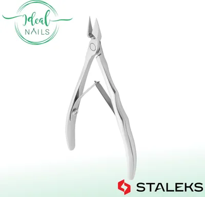 Produktbild von Nagelhautzange STALEKS EXPERT NE-21-10, Edelstahl, verlängerte Griffe, Klingenlänge 10 mm